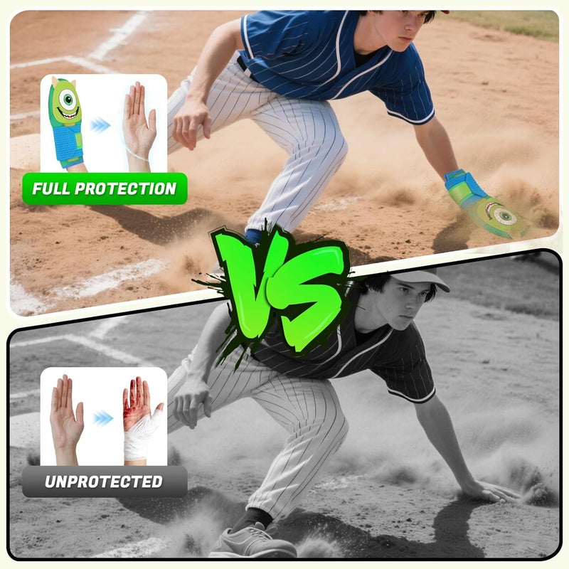 RVRAYS Baseball Sliding Mitt - Sliding Mitt for Youth - Drippy Drip Accessory Gingerbread Man, Coco, Scary HaHa - Softball - Image 3